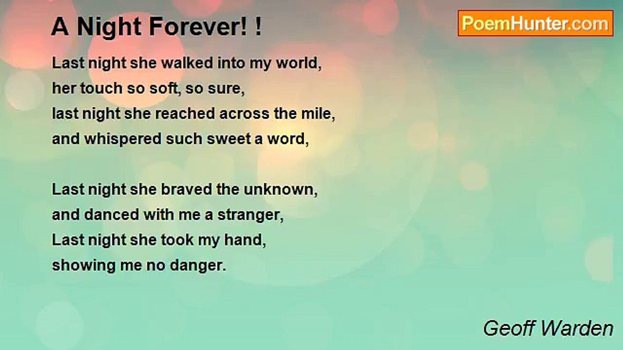 Geoff Warden - A Night Forever! !