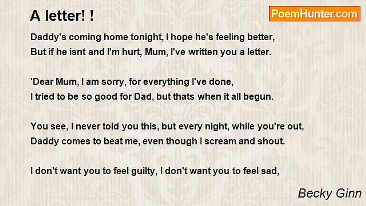 Becky Ginn - A letter! !