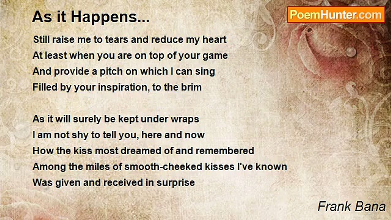 Frank Bana - As it Happens...