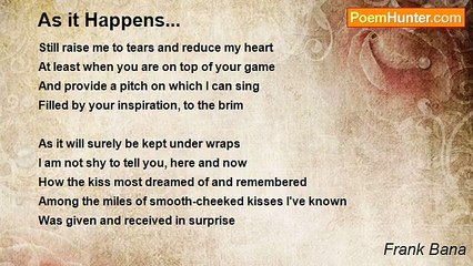 Frank Bana - As it Happens...