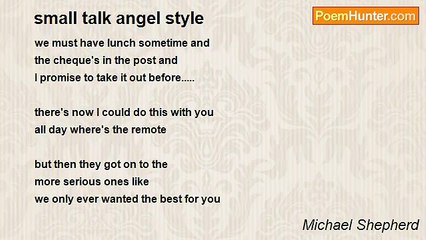 Michael Shepherd - small talk angel style