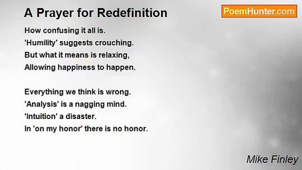 Mike Finley - A Prayer for Redefinition