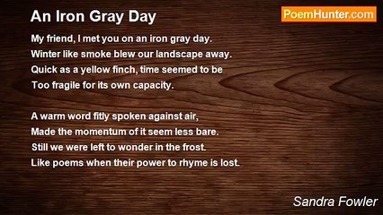 Sandra Fowler - An Iron Gray Day