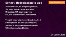 Dr John Celes - Sonnet: Rededication to God