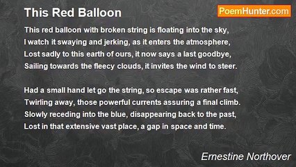 Ernestine Northover - This Red Balloon
