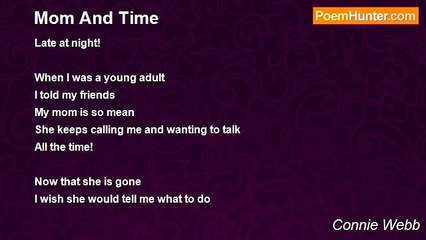 Connie Webb - Mom And Time