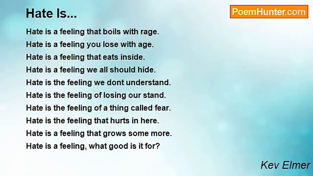 Kev Elmer - Hate Is...