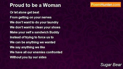Sugar Bear - Proud to be a Woman