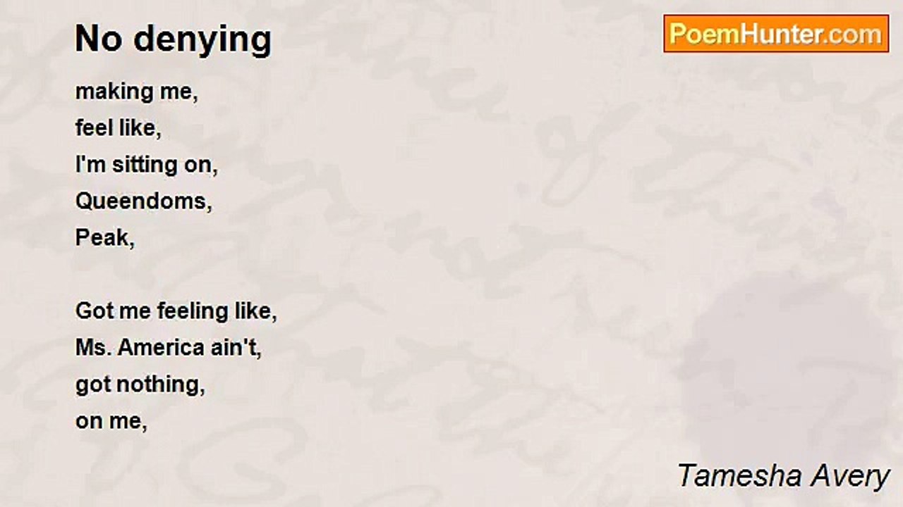 Tamesha Avery - No denying