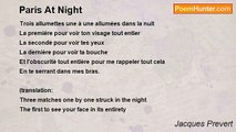 Jacques Prevert - Paris At Night