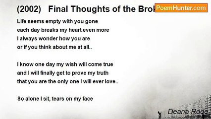 Deana Rode - (2002)   Final Thoughts of the Broken