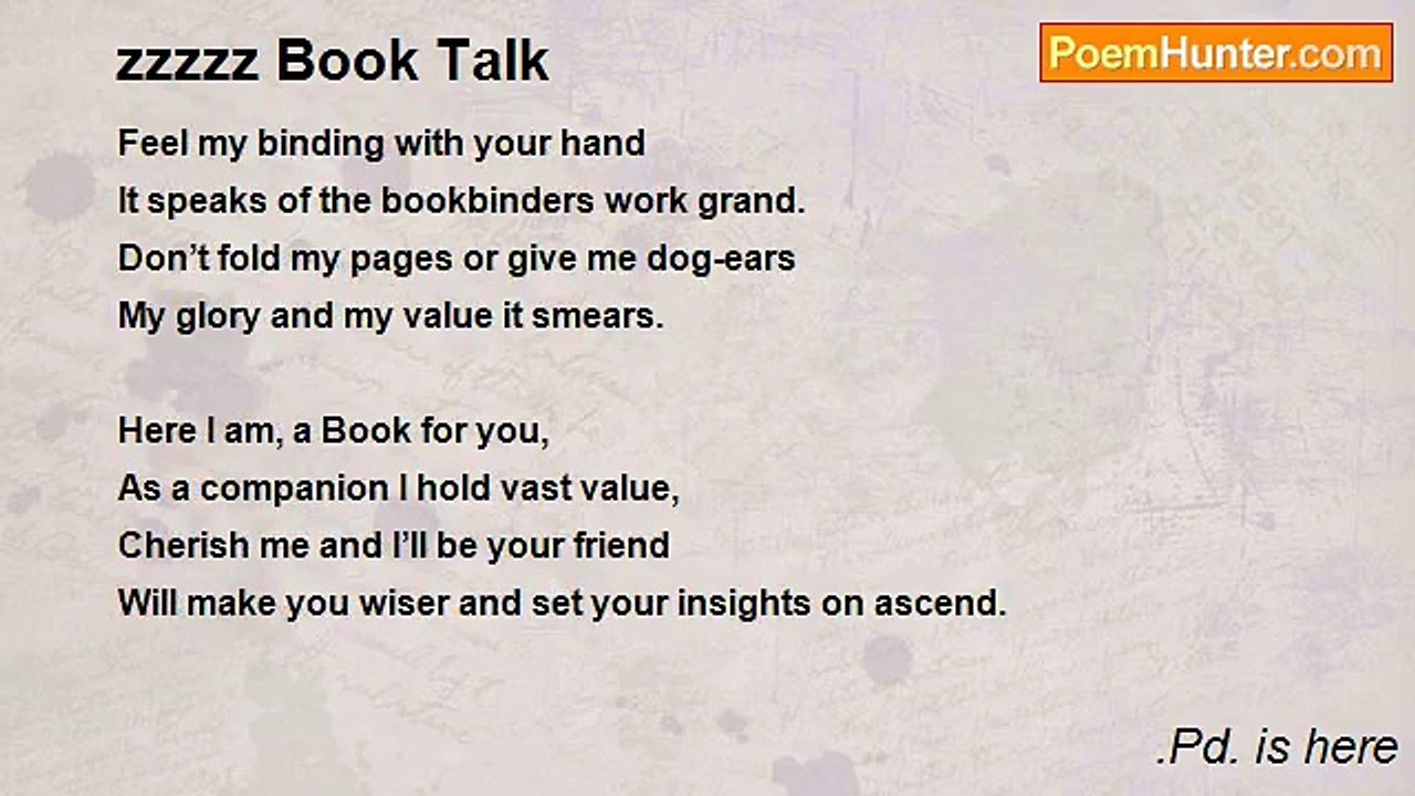 .Pd. is here - zzzzz Book Talk