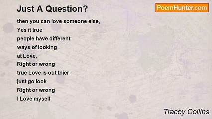 Tracey Collins - Just A Question?