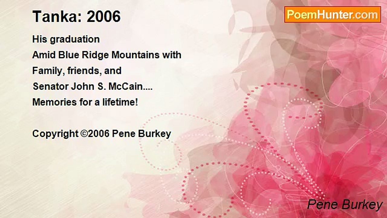 Pene Burkey - Tanka: 2006
