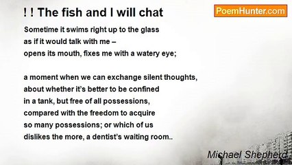 Michael Shepherd - ! ! The fish and I will chat