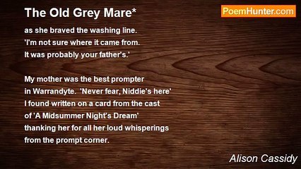 Alison Cassidy - The Old Grey Mare*