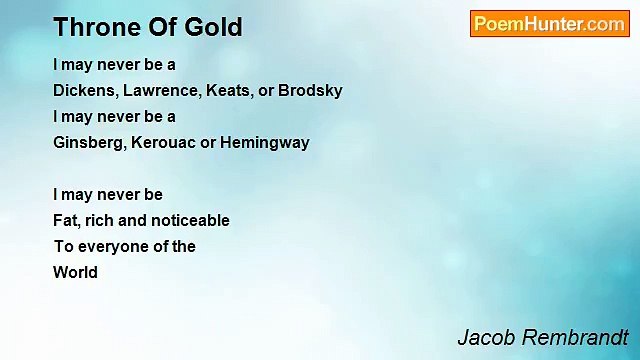 Jacob Rembrandt - Throne Of Gold