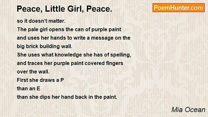 Mia Ocean - Peace, Little Girl, Peace.