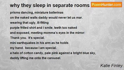 Katie Finley - why they sleep in separate rooms