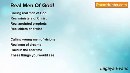 Lagaya Evans - Real Men Of God!