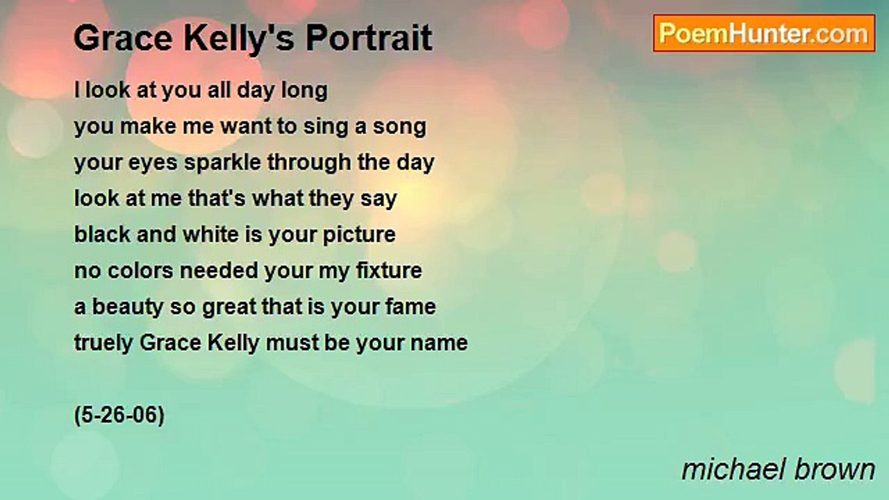 michael brown - Grace Kelly's Portrait