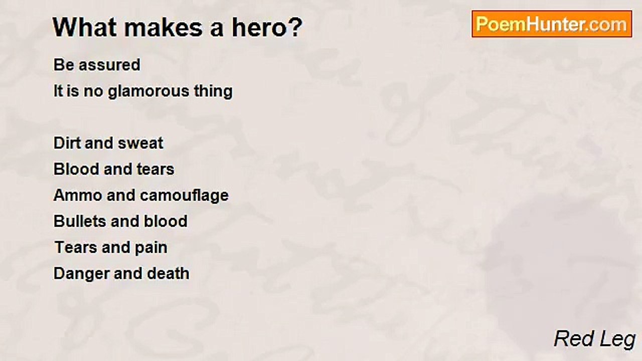 Red Leg - What makes a hero?