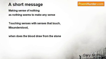 Gary McPhail - A short message