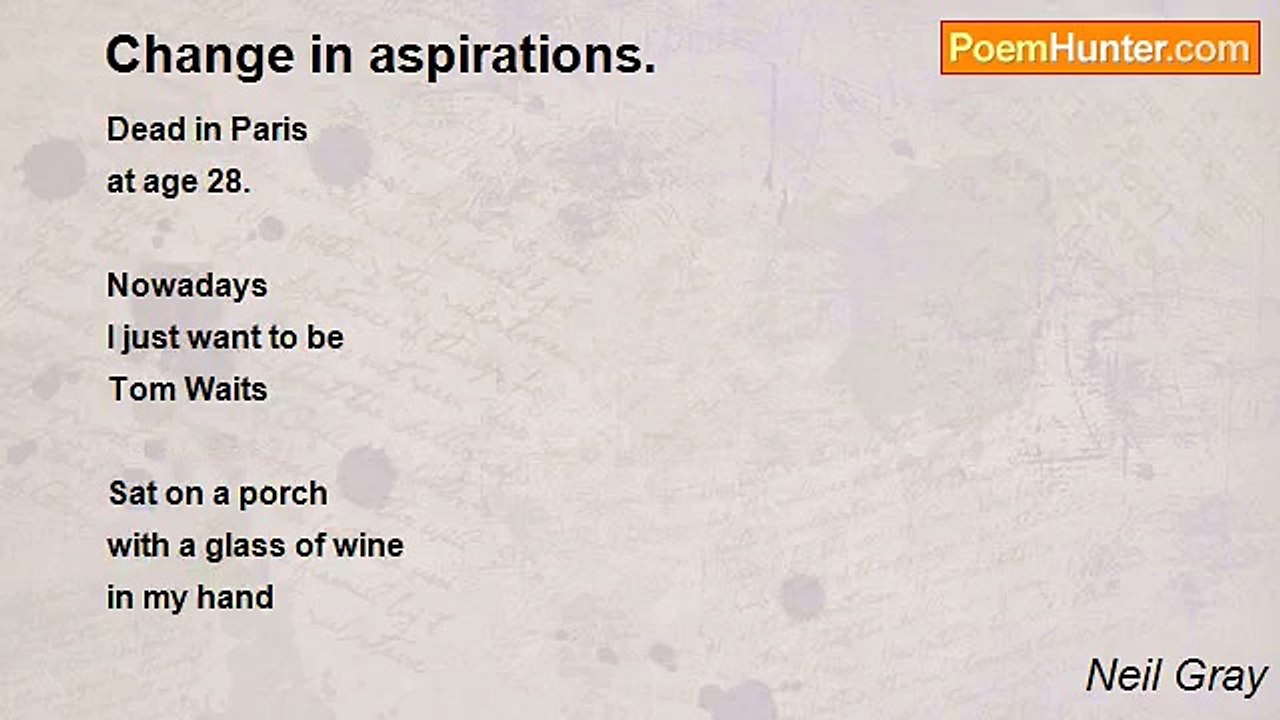 Neil Gray - Change in aspirations.