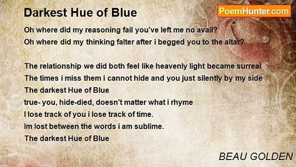 BEAU GOLDEN - Darkest Hue of Blue