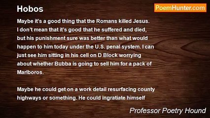 Professor Poetry Hound - Hobos