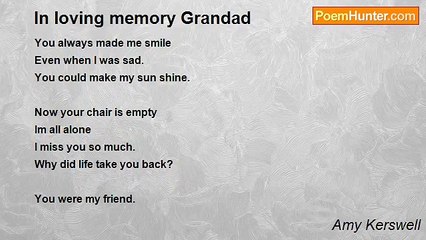 Amy Kerswell - In loving memory Grandad