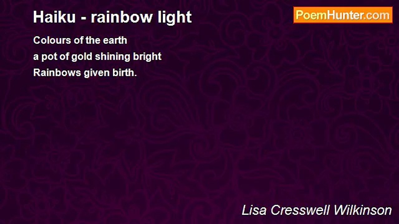 Lisa Cresswell Wilkinson - Haiku - rainbow light