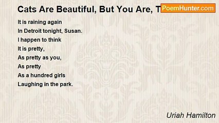Uriah Hamilton - Cats Are Beautiful, But You Are, Too