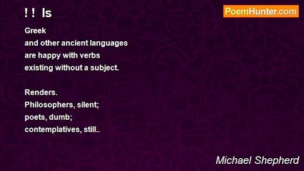 Michael Shepherd - ! !  Is