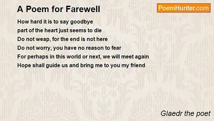 Glaedr the poet - A Poem for Farewell