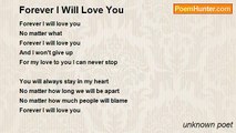unknown poet - Forever I Will Love You