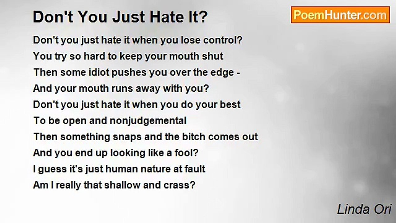 Linda Ori - Don't You Just Hate It?