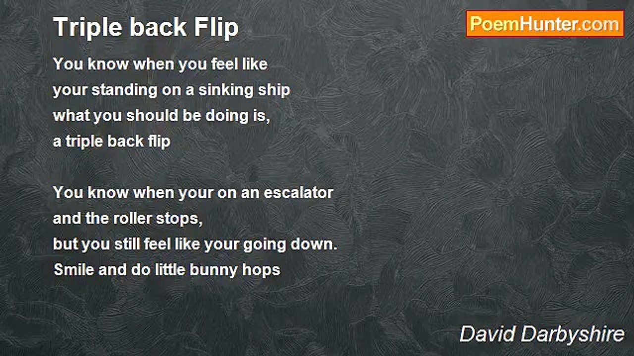 David Darbyshire - Triple back Flip