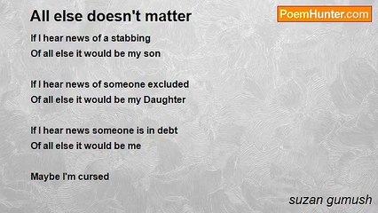 suzan gumush - All else doesn't matter