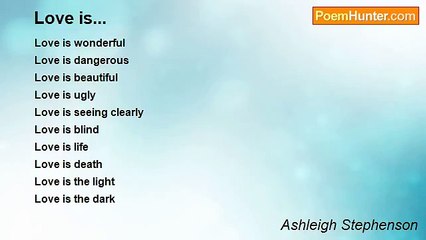 Ashleigh Stephenson - Love is...