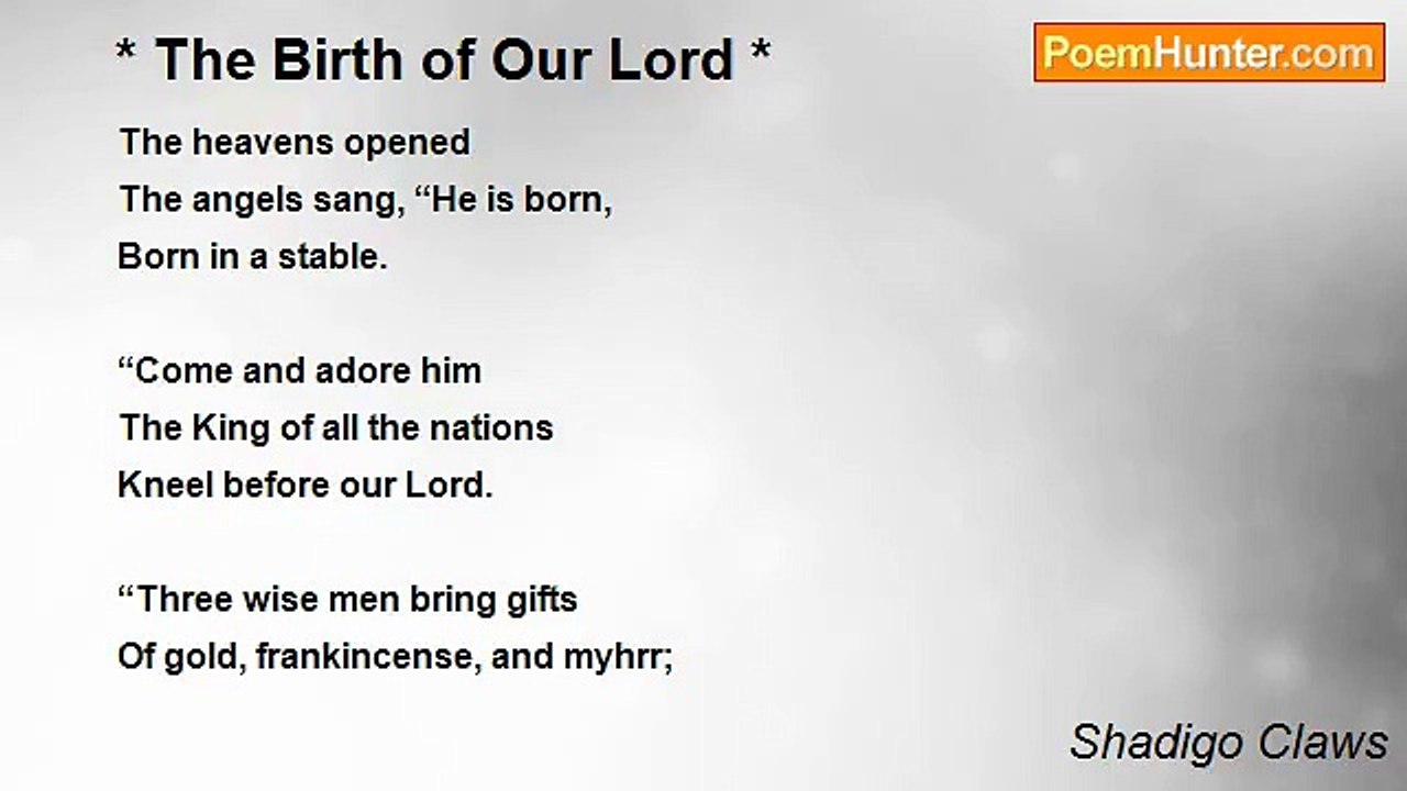 Shadigo Claws - * The Birth of Our Lord *