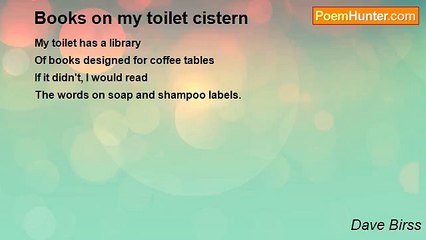 Dave Birss - Books on my toilet cistern