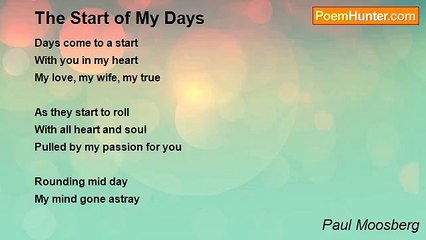 Paul Moosberg - The Start of My Days