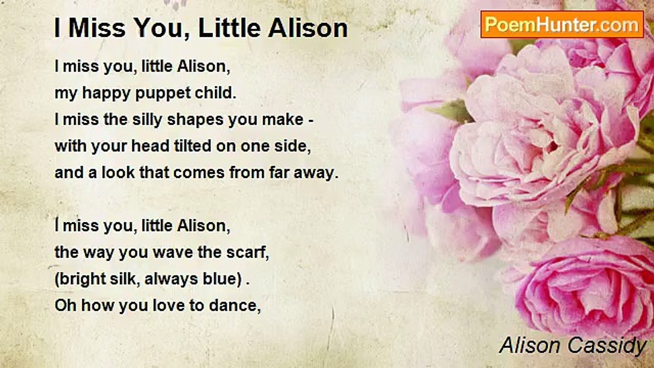 Alison Cassidy - I Miss You, Little Alison