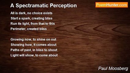 Paul Moosberg - A Spectramatic Perception
