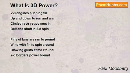 Paul Moosberg - What Is 3D Power?