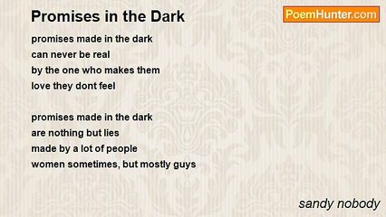 sandy nobody - Promises in the Dark