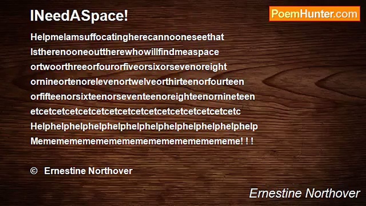 Ernestine Northover - INeedASpace!