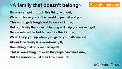 Michelle Guza - ~A family that doesn't belong~