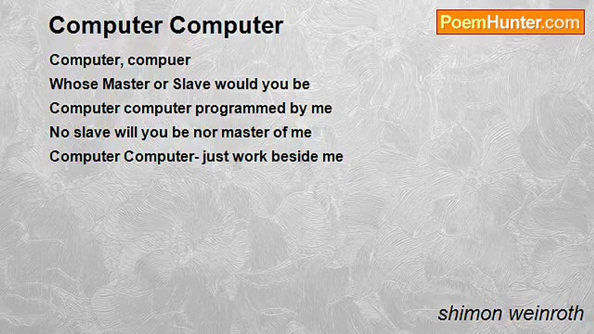 shimon weinroth - Computer Computer
